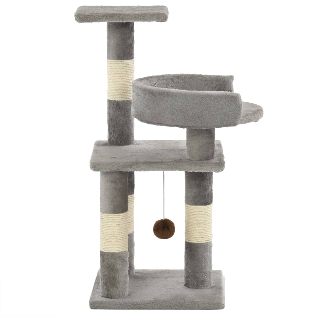 Kattenkrabpaal met kat